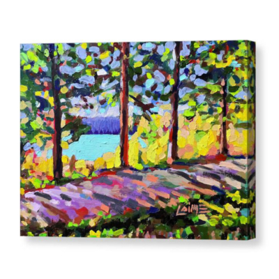 Day at the lake canvas print
